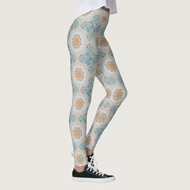 Trendwest Blue Beige Design Leggings (Rechts)