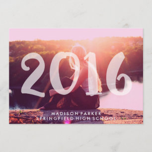 Trendy 2016 Pink Tint Transparent Foto Overlay Einladung