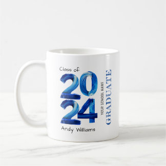 Trendy 2024 Abschluss Gift Blue Kaffeetasse