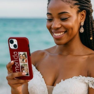 Trendy 2 Fotos und Name kann das Black iPhone ände 16 Hülle