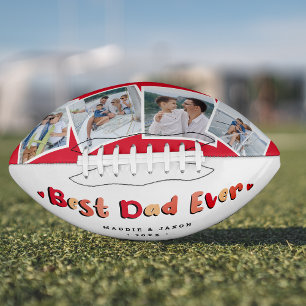 Trendy 4 Foto "Best Vater Ever" Keepake Football