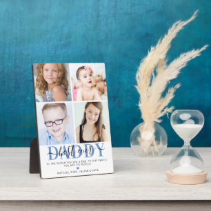 Trendy 4 Insta Foto Collage 'Best Daddy Ever' Fotoplatte