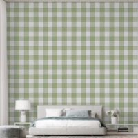 Trendy 6" Light Sage Green Buffalo Karo
