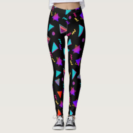 Trendy 80er Black Leggings