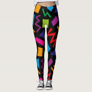 Trendy 80er Pattern farbenfrohe Leggings