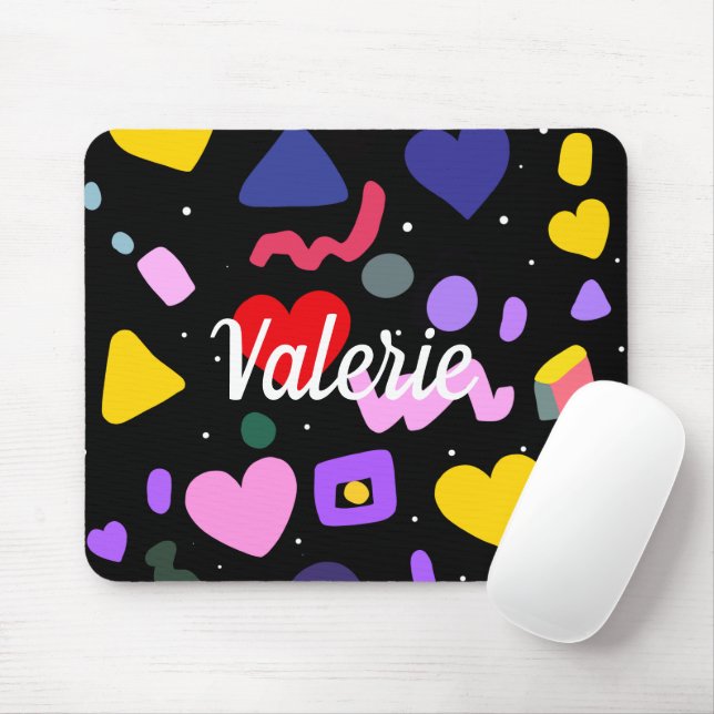 Trendy 80er Pattern Mousepad (Mit Mouse)