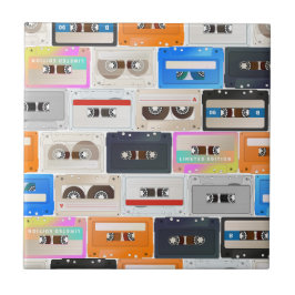 Trendy 80er Retro Cassette Pattern Fliese