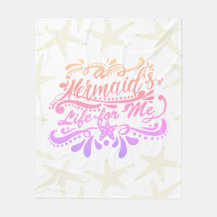 Trendy A Mermaid's Life for Me Starfish Fleecedecke