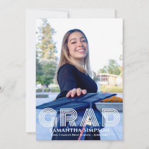 Trendy Abschluss Announcement Card Einladung