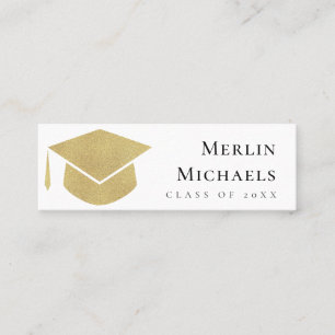 Trendy Abschlussnamen-Einsatzkarte Mini Visitenkarte