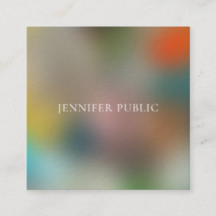 Trendy Abstrakt Art Elegante Berufliche Vorlage Quadratische Visitenkarte