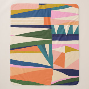 Trendy Abstrakt: Farbenfrohe Handzeichnung. Sherpadecke