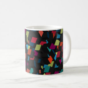 Trendy Abstrakt Geometric Cube Pattern Kaffeetasse