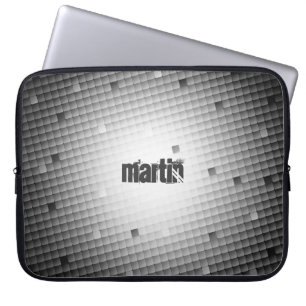Trendy Abstrakt Geometric Pattern mit Monogram La Laptopschutzhülle