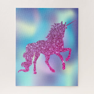 Trendy Abstrakt Glitzer Unicorn Puzzle