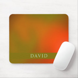 Trendy Abstrakt Green und Orange Mouse Mat Mousepad