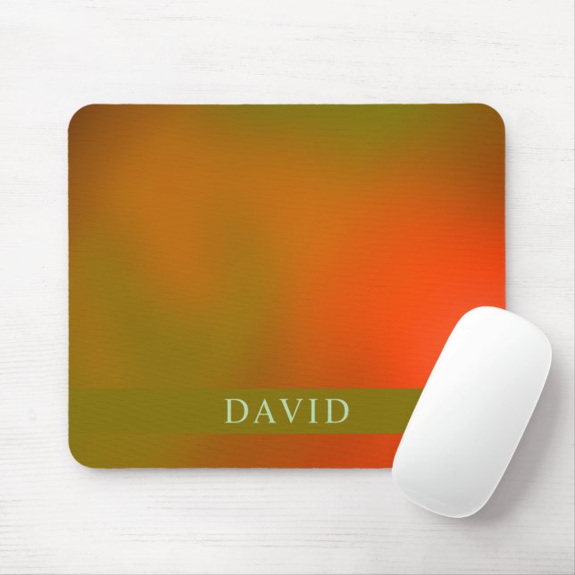 Trendy Abstrakt Green und Orange Mouse Mat Mousepad (Mit Mouse)