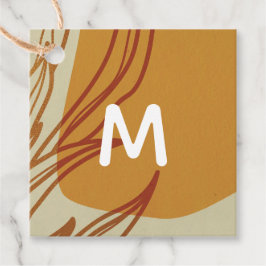 Trendy Abstrakt Monogram Homemade Business Rustika Geschenkanhänger