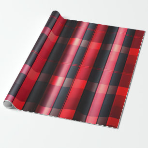 Trendy Abstrakt Red Black Kariert Collection Geschenkpapier