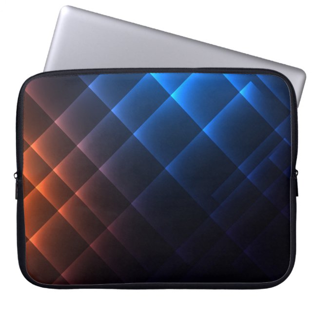 Trendy Abstrakt Shiny Neon Lights Laptop Sleeve (Vorderseite)