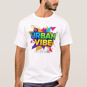 Trendy Abstrakt Typografy T-Shirt   Stadtstil