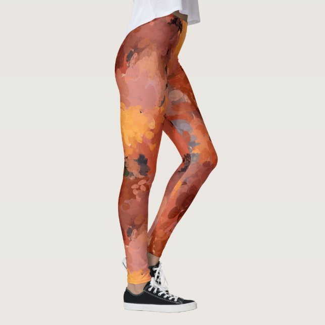 Trendy Abstrakt Watercolor Art Leggings (Rechts)