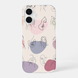 Trendy Abstrakte Frauenline Art iPhone Case 16 Hülle