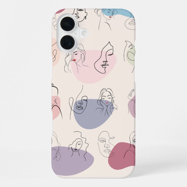 Trendy Abstrakte Frauenline Art iPhone Case Hülle (Rückseite)