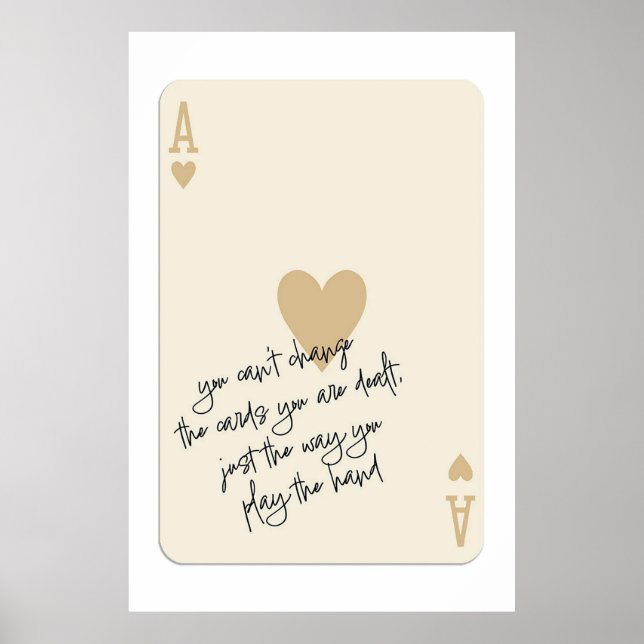 Trendy Ace of Hearts Poster (Vorne)