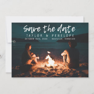 Trendy Adventure Bonfire Wedding Save the Date