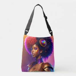 Trendy Afro Steampunk Girl Tragetaschen Mit Langen Trägern