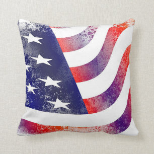 Trendy American Flag Throw Kissen