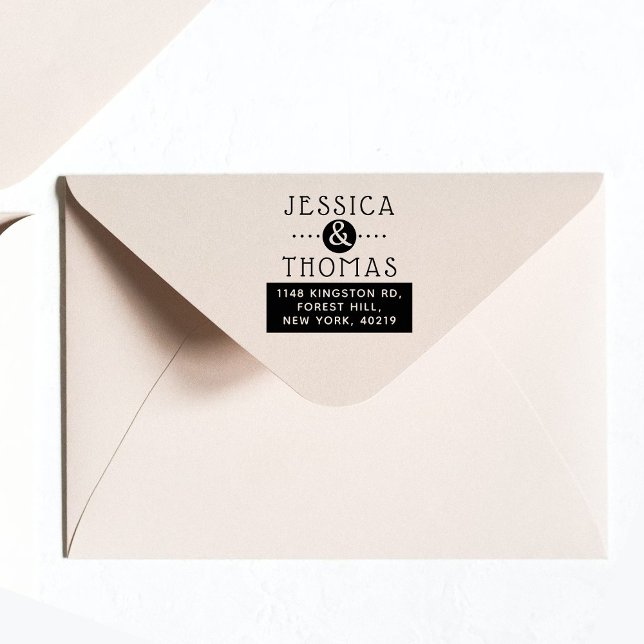 Trendy Ampersand Individuelle Name & Adresse Permastempel (Von Creator hochgeladen)