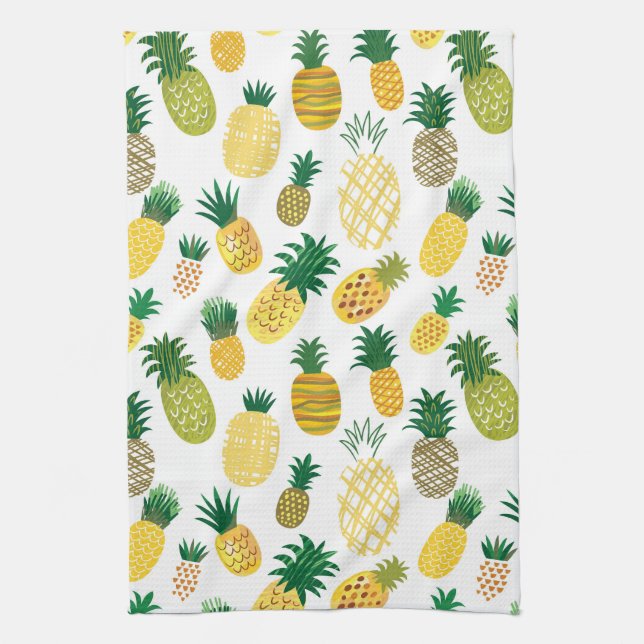Trendy-Ananas-Muster Handtuch (Vertikal)