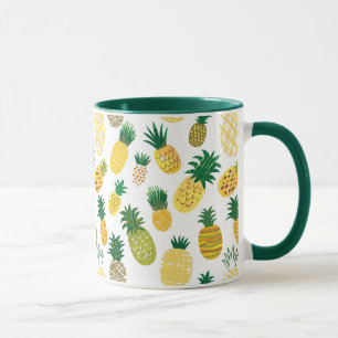 Trendy-Ananas-Muster Tasse