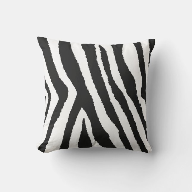 Trendy Animal Print Zebra Nahtloses Muster Kissen (Vorderseite)