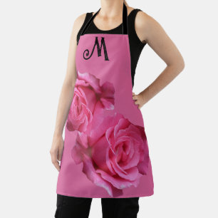 Trendy anpassbar M name rosa Rosa Blume floral Schürze