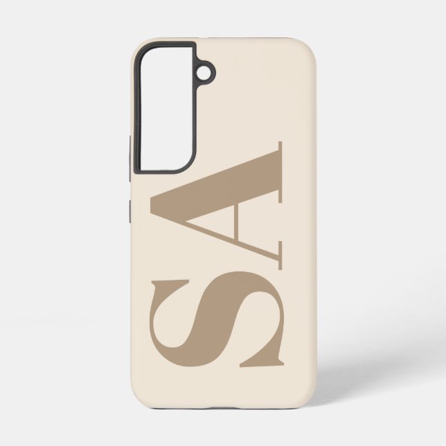 trendy Antique White with Monogram Case-Mate Samsung Galaxy Hülle (Rückseite)