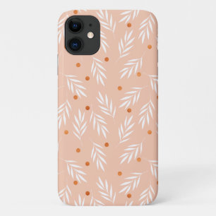Trendy Apricot Pink Blätter Muster Case-Mate iPhone Hülle
