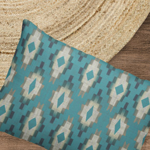Trendy Aquamarin Blue Taupe Brown Beige Gran Café  Kissenbezug