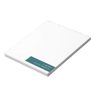 Trendy Aquamarin Modern Minimalistisch stilvoll Notizblock