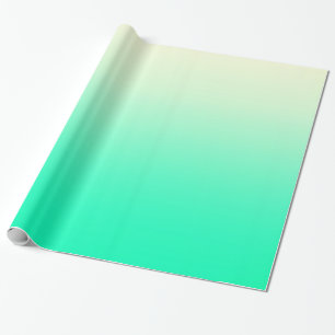Trendy aquamarines zu Vintager weißer Ombre Geschenkpapier