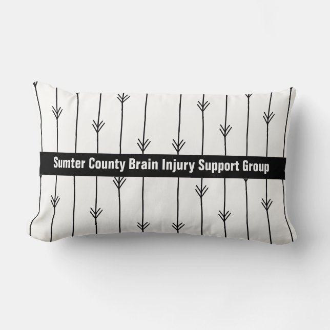 Trendy Arrows Custom Brain Injury Survivor Lendenkissen (Vorderseite)