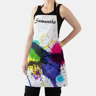 Trendy Artist Paint Splash Personalisiert Schürze