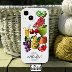 Trendy Artistic Rainbow Crochet FruchtCollage Case-Mate iPhone 14 Hülle