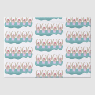 Trendy Artistic Swimmer Künstlerisches Schwimmge Seidenpapier