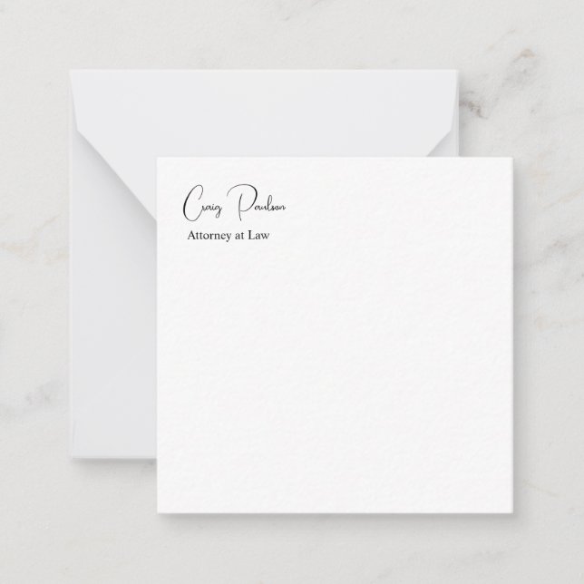 Trendy Attorney at Law Unique Special Mitteilungskarte (Vorderseite)