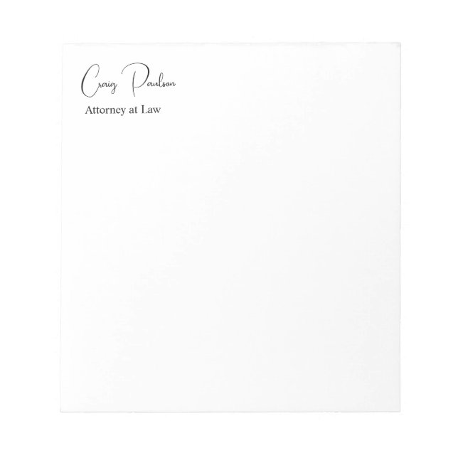 Trendy Attorney at Law Unique Special Notizblock (Vorderseite)