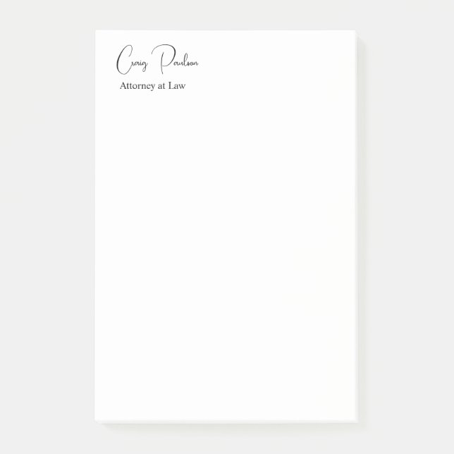 Trendy Attorney at Law Unique Special Post-it Klebezettel (Vorderseite)