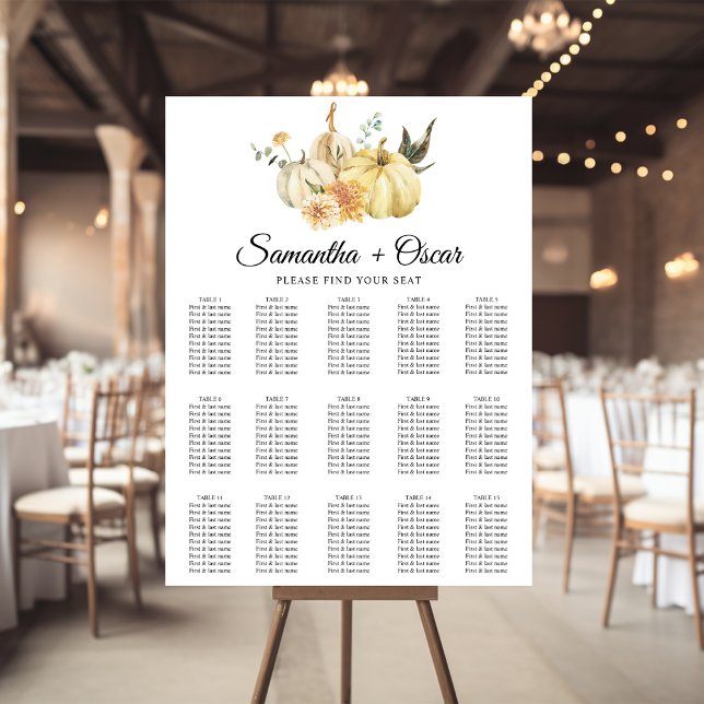 Trendy Autumn Wassercolor Pumpkin & Blume Poster (Von Creator hochgeladen)